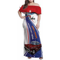 Personalized Cuba Liberation Day 1958-2026 Family Matching Off Shoulder Maxi Dress and Hawaiian Shirt Cuba Libre Car - Wonder Print Shop