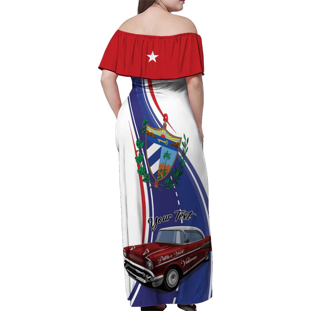 Personalized Cuba Liberation Day 1958-2026 Family Matching Off Shoulder Maxi Dress and Hawaiian Shirt Cuba Libre Car - Wonder Print Shop