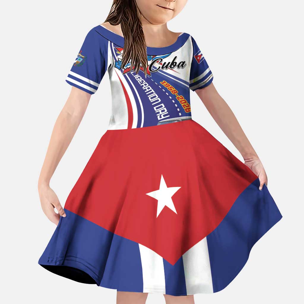 Personalized Cuba Liberation Day 1958-2026 Family Matching Off Shoulder Short Dress and Hawaiian Shirt Cuba Libre Car - Wonder Print Shop