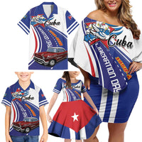 Personalized Cuba Liberation Day 1958-2026 Family Matching Off Shoulder Short Dress and Hawaiian Shirt Cuba Libre Car - Wonder Print Shop