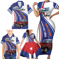 Personalized Cuba Liberation Day 1958-2026 Family Matching Short Sleeve Bodycon Dress and Hawaiian Shirt Cuba Libre Car - Wonder Print Shop