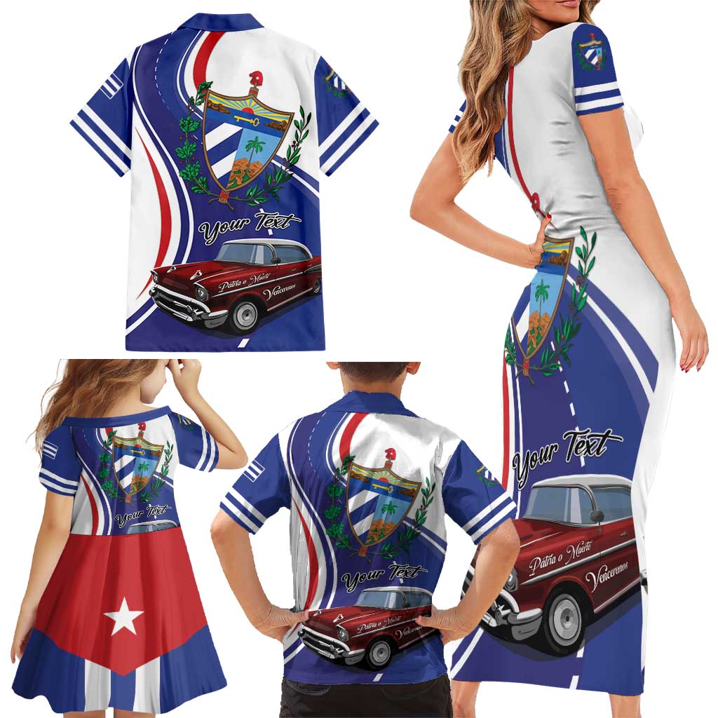 Personalized Cuba Liberation Day 1958-2026 Family Matching Short Sleeve Bodycon Dress and Hawaiian Shirt Cuba Libre Car - Wonder Print Shop