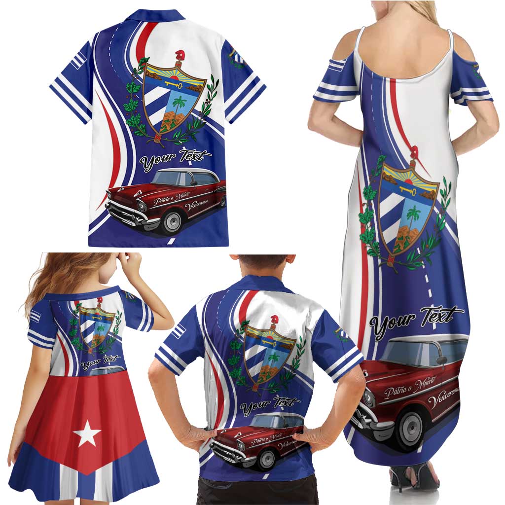 Personalized Cuba Liberation Day 1958-2026 Family Matching Summer Maxi Dress and Hawaiian Shirt Cuba Libre Car - Wonder Print Shop
