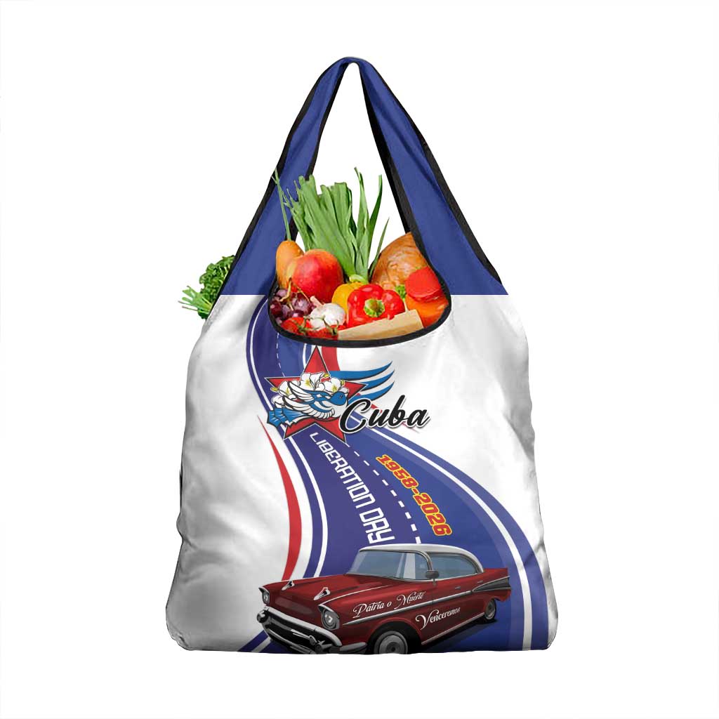 Cuba Liberation Day 1958-2026 Grocery Bag Cuba Libre Car - Wonder Print Shop