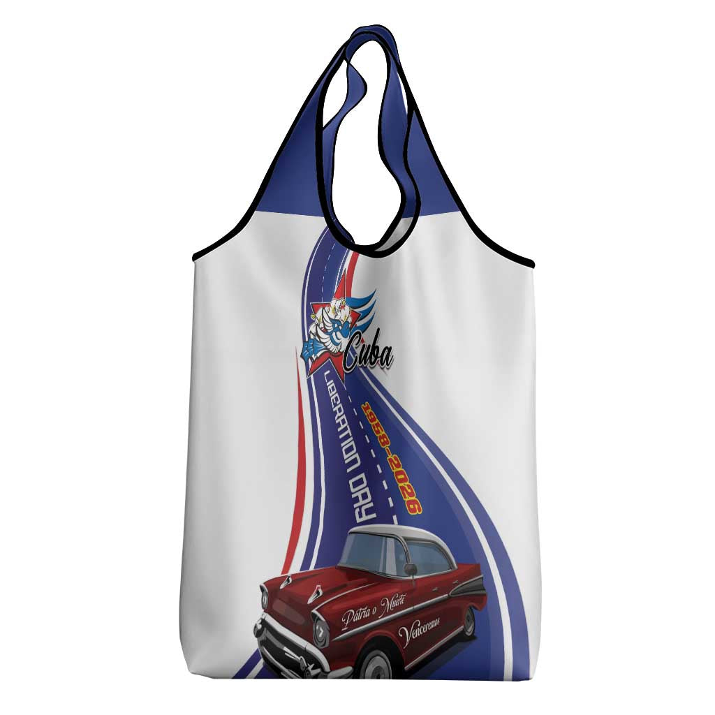 Cuba Liberation Day 1958-2026 Grocery Bag Cuba Libre Car - Wonder Print Shop