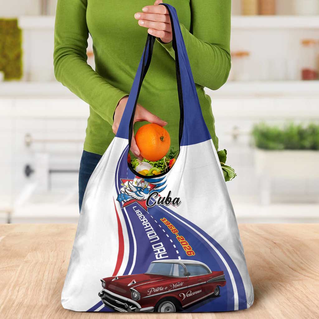 Cuba Liberation Day 1958-2026 Grocery Bag Cuba Libre Car - Wonder Print Shop