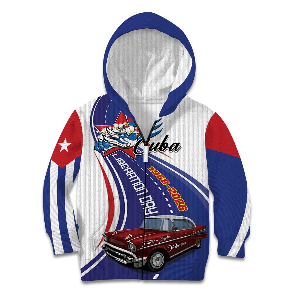 Personalized Cuba Liberation Day 1958-2026 Kid Hoodie Cuba Libre Car - Wonder Print Shop