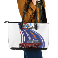 Cuba Liberation Day 1958-2026 Leather Tote Bag Cuba Libre Car - Wonder Print Shop