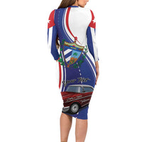 Personalized Cuba Liberation Day 1958-2026 Long Sleeve Bodycon Dress Cuba Libre Car - Wonder Print Shop