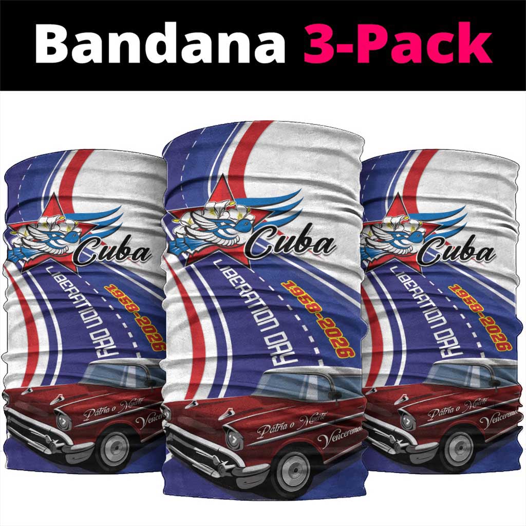 Cuba Liberation Day 1958-2026 Neck Gaiter Cuba Libre Car - Wonder Print Shop