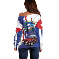 Personalized Cuba Liberation Day 1958-2026 Off Shoulder Sweater Cuba Libre Car - Wonder Print Shop