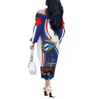 Personalized Cuba Liberation Day 1958-2026 Off The Shoulder Long Sleeve Dress Cuba Libre Car - Wonder Print Shop