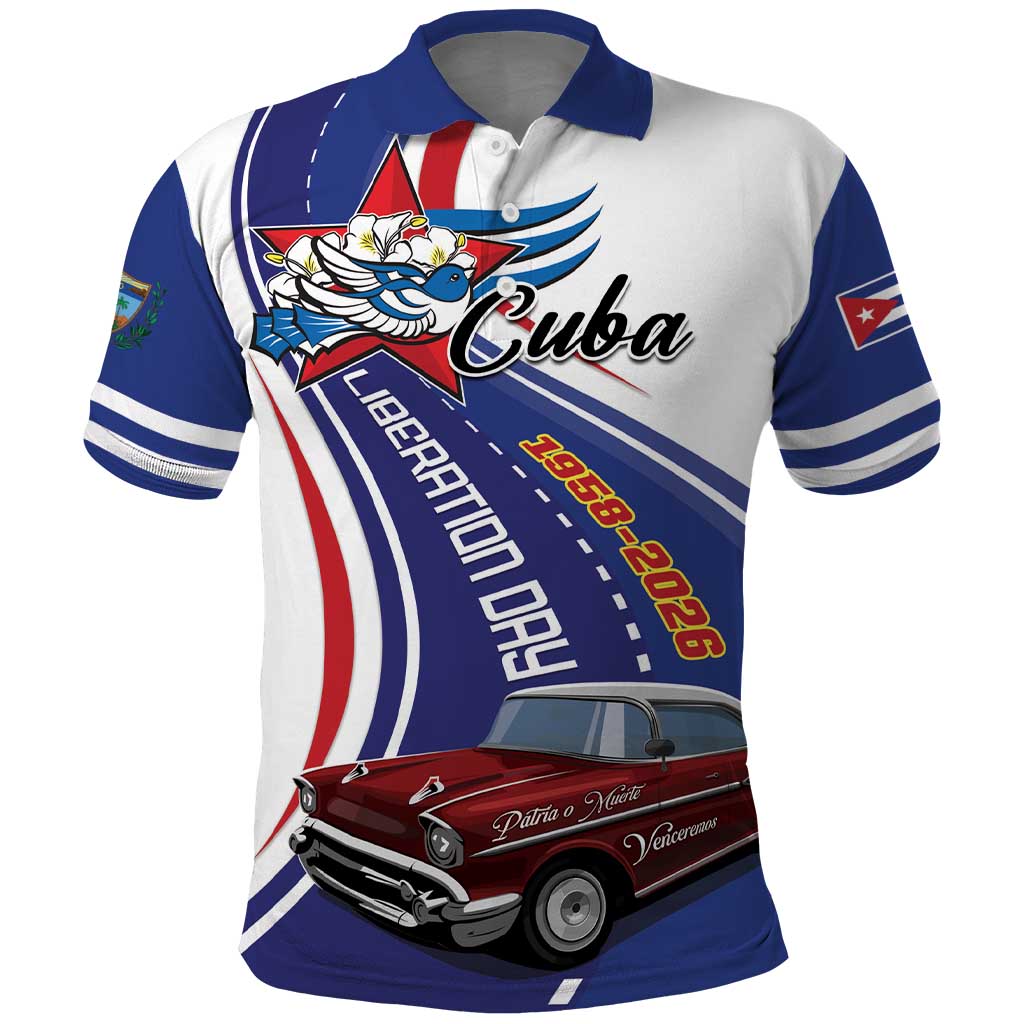 Personalized Cuba Liberation Day 1958-2026 Polo Shirt Cuba Libre Car - Wonder Print Shop