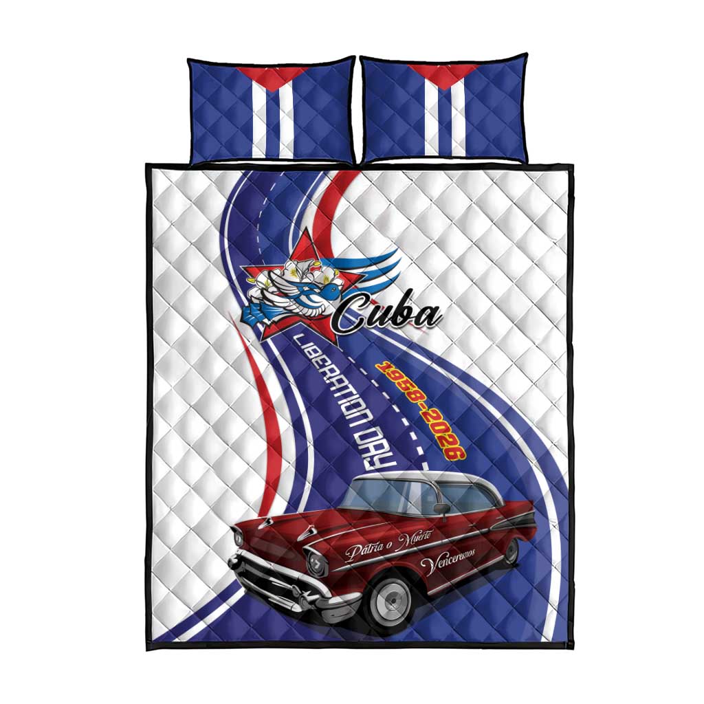 Cuba Liberation Day 1958-2026 Quilt Bed Set Cuba Libre Car - Wonder Print Shop