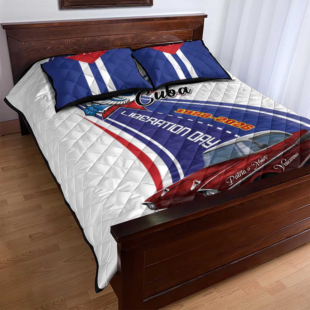 Cuba Liberation Day 1958-2026 Quilt Bed Set Cuba Libre Car - Wonder Print Shop