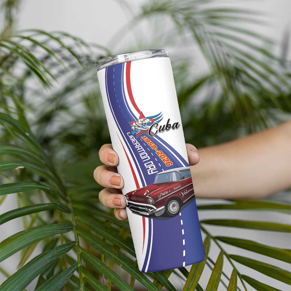 Personalized Cuba Liberation Day 1958-2026 Skinny Tumbler Cuba Libre Car - Wonder Print Shop