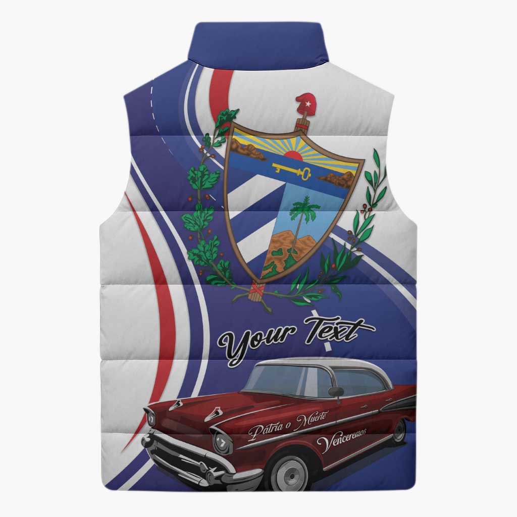 Personalized Cuba Liberation Day 1958-2026 Sleeveless Puffer Jacket Cuba Libre Car - Wonder Print Shop