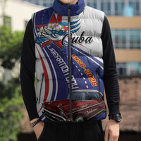 Personalized Cuba Liberation Day 1958-2026 Sleeveless Puffer Jacket Cuba Libre Car - Wonder Print Shop