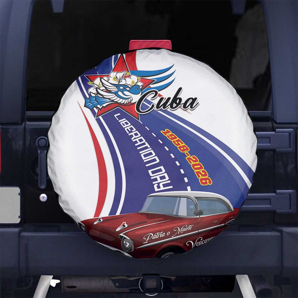 Cuba Liberation Day 1958-2026 Spare Tire Cover Cuba Libre Car - Wonder Print Shop