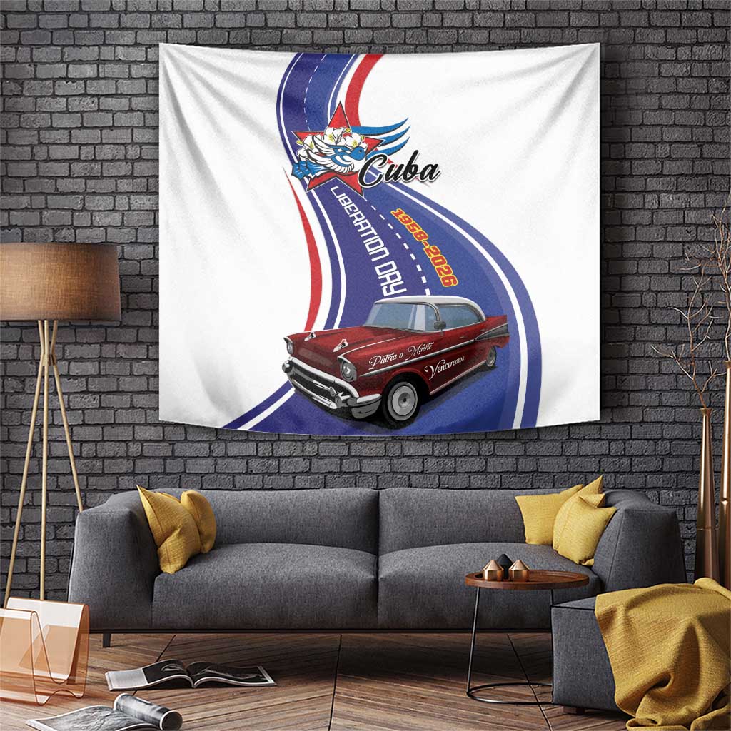 Cuba Liberation Day 1958-2026 Tapestry Cuba Libre Car - Wonder Print Shop