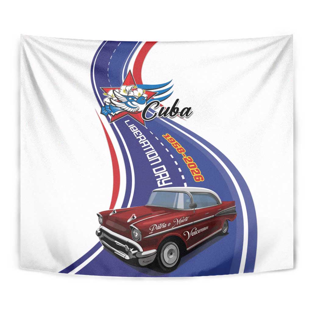Cuba Liberation Day 1958-2026 Tapestry Cuba Libre Car - Wonder Print Shop