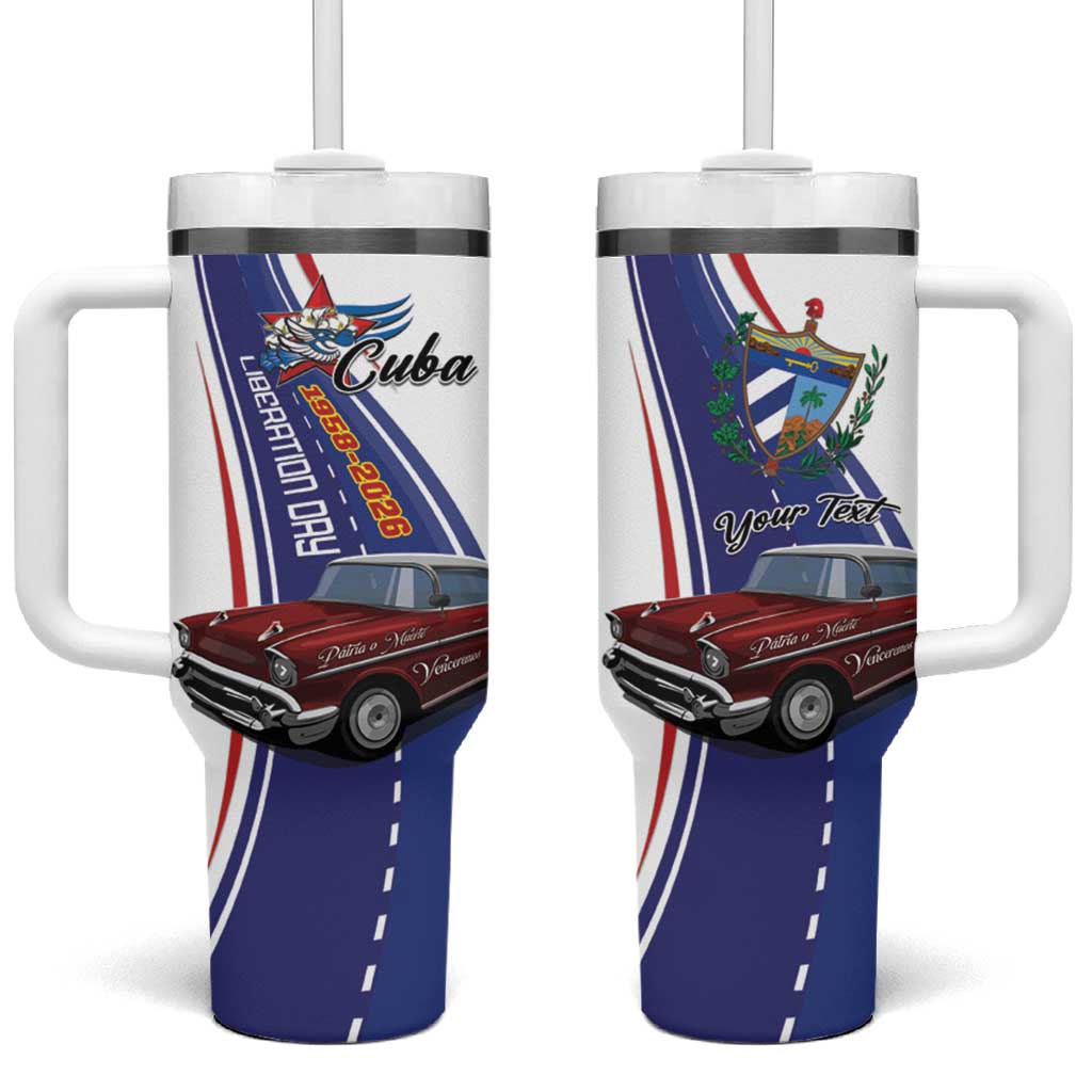 Personalized Cuba Liberation Day 1958-2026 Tumbler With Handle Cuba Libre Car - Wonder Print Shop