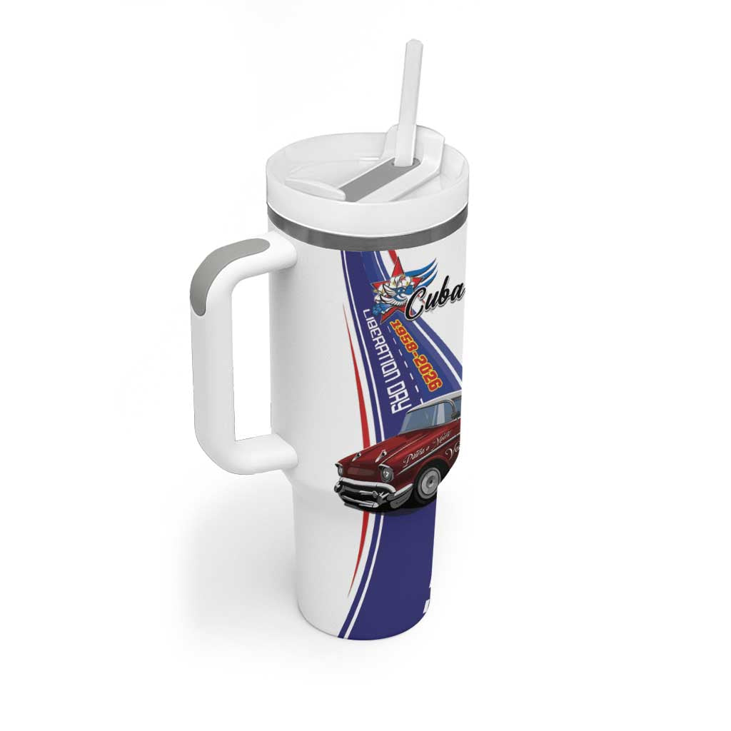 Personalized Cuba Liberation Day 1958-2026 Tumbler With Handle Cuba Libre Car - Wonder Print Shop