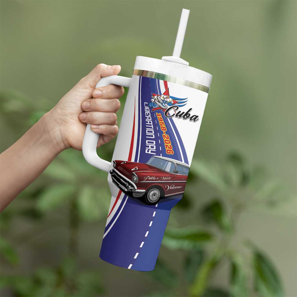 Personalized Cuba Liberation Day 1958-2026 Tumbler With Handle Cuba Libre Car - Wonder Print Shop