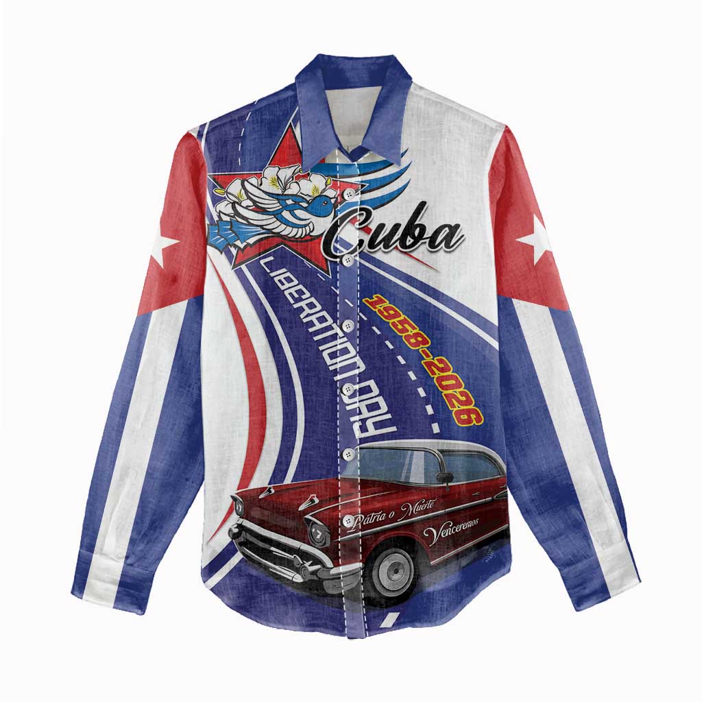 Personalized Cuba Liberation Day 1958-2026 Women Casual Shirt Cuba Libre Car - Wonder Print Shop