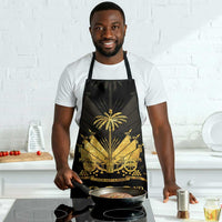 Ayiti 222nd Independence Day Anniversary Apron Haiti Gold VeVe Pattern - Wonder Print Shop