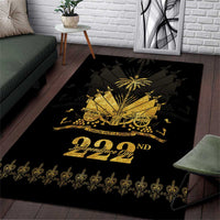 Ayiti 222nd Independence Day Anniversary Area Rug Haiti Gold VeVe Pattern - Wonder Print Shop