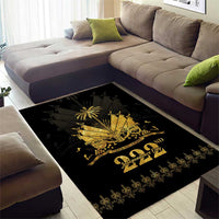 Ayiti 222nd Independence Day Anniversary Area Rug Haiti Gold VeVe Pattern - Wonder Print Shop