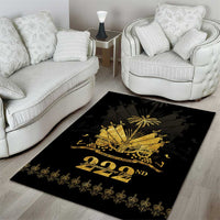 Ayiti 222nd Independence Day Anniversary Area Rug Haiti Gold VeVe Pattern - Wonder Print Shop