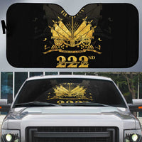 Ayiti 222nd Independence Day Anniversary Auto Sun Shade Haiti Gold VeVe Pattern - Wonder Print Shop