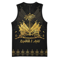 Ayiti 222nd Independence Day Anniversary Basketball Jersey Haiti Gold VeVe Pattern - Wonder Print Shop
