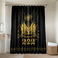 Ayiti 222nd Independence Day Anniversary Bathroom Set Haiti Gold VeVe Pattern - Wonder Print Shop