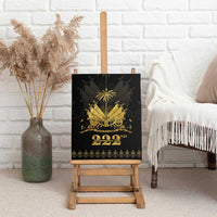 Ayiti 222nd Independence Day Anniversary Canvas Wall Art Haiti Gold VeVe Pattern - Wonder Print Shop