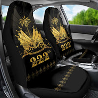 Ayiti 222nd Independence Day Anniversary Car Seat Cover Haiti Gold VeVe Pattern - Wonder Print Shop