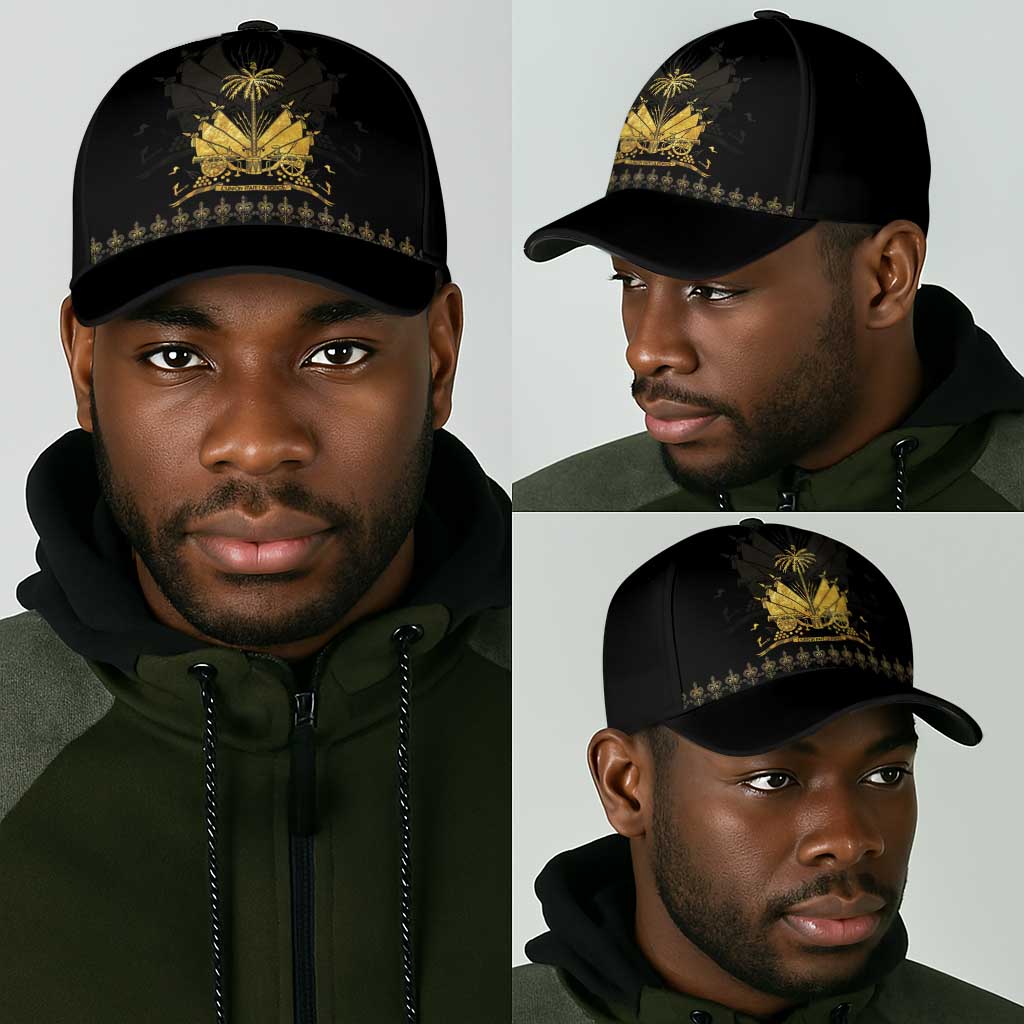Ayiti 222nd Independence Day Anniversary Classic Cap Haiti Gold VeVe Pattern - Wonder Print Shop