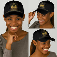 Ayiti 222nd Independence Day Anniversary Classic Cap Haiti Gold VeVe Pattern - Wonder Print Shop