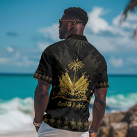 Ayiti 222nd Independence Day Anniversary Hawaiian Shirt Haiti Gold VeVe Pattern LT01