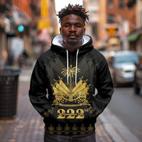 Ayiti 222nd Independence Day Anniversary Hoodie Haiti Gold VeVe Pattern - Wonder Print Shop