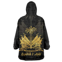 Ayiti 222nd Independence Day Anniversary Kid Wearable Blanket Hoodie Haiti Gold VeVe Pattern - Wonder Print Shop