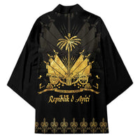 Ayiti 222nd Independence Day Anniversary Kimono Haiti Gold VeVe Pattern - Wonder Print Shop