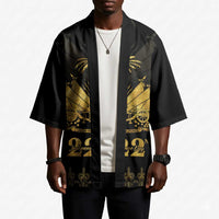 Ayiti 222nd Independence Day Anniversary Kimono Haiti Gold VeVe Pattern - Wonder Print Shop