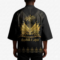 Ayiti 222nd Independence Day Anniversary Kimono Haiti Gold VeVe Pattern - Wonder Print Shop