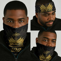 Ayiti 222nd Independence Day Anniversary Neck Gaiter Haiti Gold VeVe Pattern - Wonder Print Shop