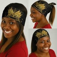 Ayiti 222nd Independence Day Anniversary Neck Gaiter Haiti Gold VeVe Pattern - Wonder Print Shop