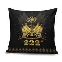 Ayiti 222nd Independence Day Anniversary Pillow Cover Haiti Gold VeVe Pattern - Wonder Print Shop