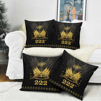 Ayiti 222nd Independence Day Anniversary Pillow Cover Haiti Gold VeVe Pattern - Wonder Print Shop